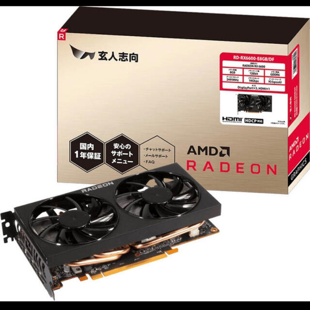 新品未開封　玄人志向 Radeon RX 6600