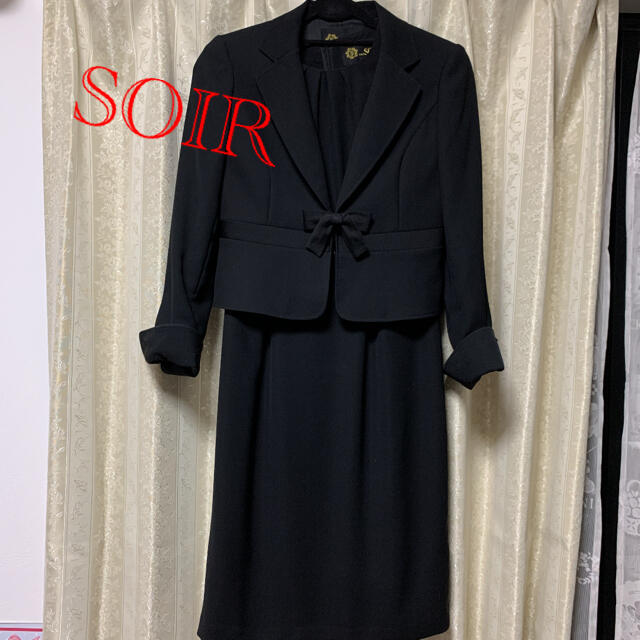 SOIR(ソワール)の東京ソワール テーラード カラー アンサンブル  S レディースのフォーマル/ドレス(礼服/喪服)の商品写真