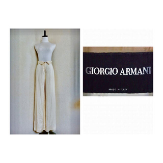 ジョルジオアルマーニ(Giorgio Armani)のGiorgio Armani Pleated Silk Pants シルク(カジュアルパンツ)