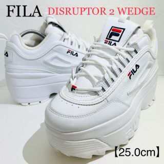 フィラ(FILA)のFILA/フィラ★ディスラプター2 ウェッジ★超厚底★5FM00704★25.0(スニーカー)