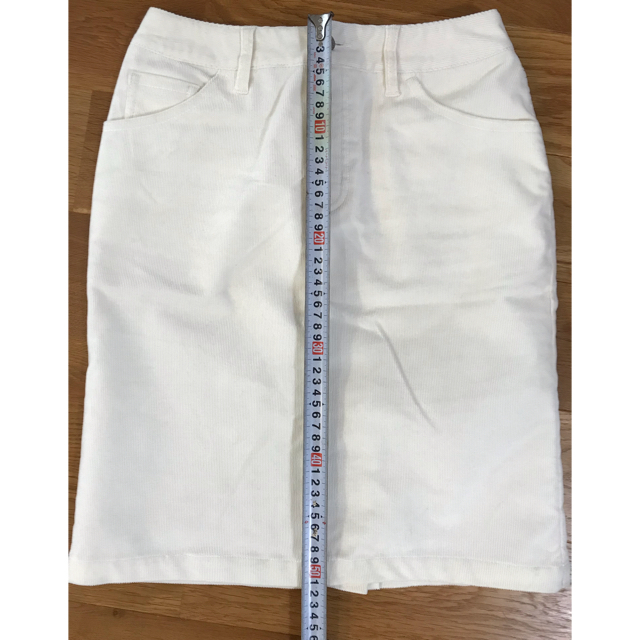 Rope' Picnic(ロペピクニック)の【ROPE PICNIC】コーデュロイスカート　ホワイト レディースのスカート(ひざ丈スカート)の商品写真