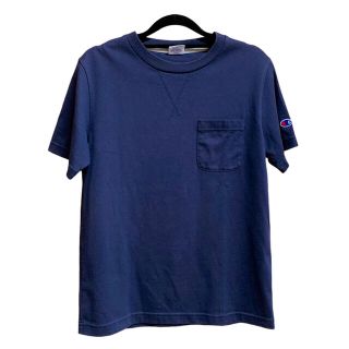 チャンピオン(Champion)のChampion チャンピョン 丸ネック Tシャツ 紺 ネイビー 胸ポケット(Tシャツ/カットソー(半袖/袖なし))