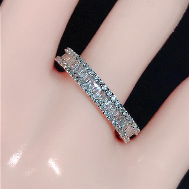 1.00ct フルエタニティ ダイヤモンドリング 750(K18WG) 1ct レディースのアクセサリー(リング(指輪))の商品写真