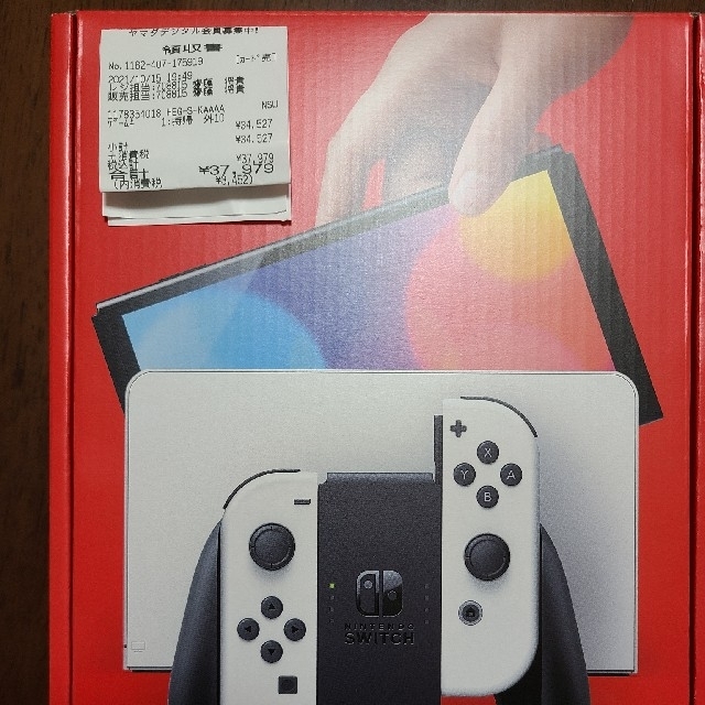 Nintendo Switch(ニンテンドースイッチ)の新品 Nintendo Switch 有機EL ホワイト エンタメ/ホビーのゲームソフト/ゲーム機本体(携帯用ゲーム機本体)の商品写真