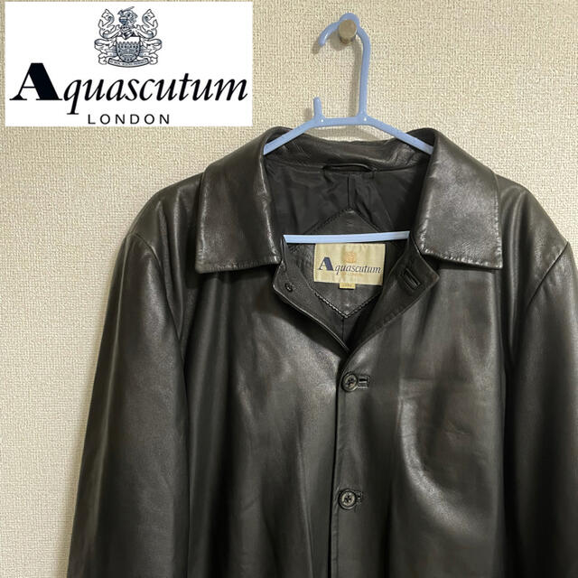 アクアスキュータム　Aquascutum  レザージャケット　レザーコート