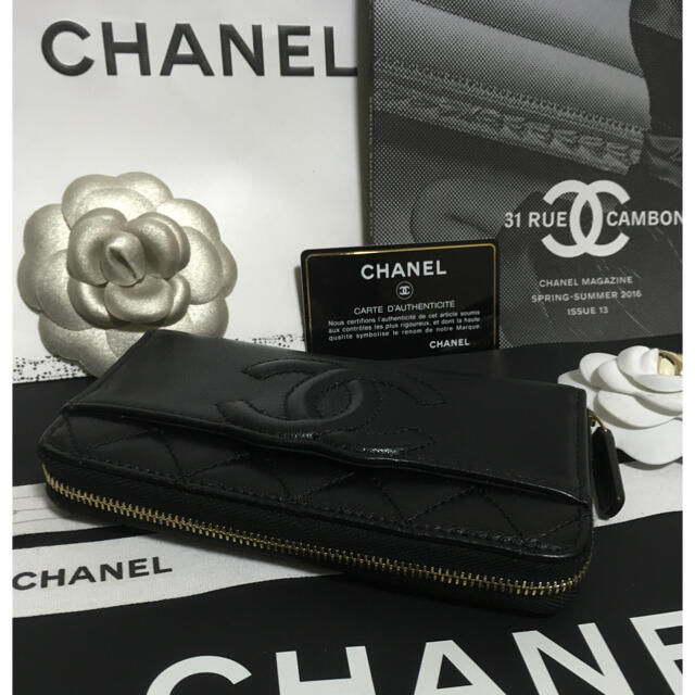 CHANEL(シャネル)のふうた様専用♡超美品♡ 新作 シャネル ラウンドジップ ミディアム財布 正規品 レディースのファッション小物(財布)の商品写真