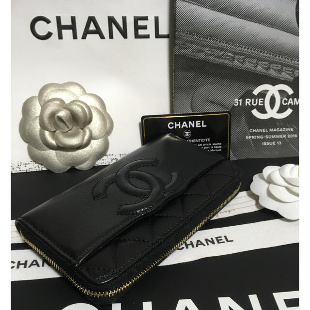 CHANEL(シャネル)のふうた様専用♡超美品♡ 新作 シャネル ラウンドジップ ミディアム財布 正規品 レディースのファッション小物(財布)の商品写真