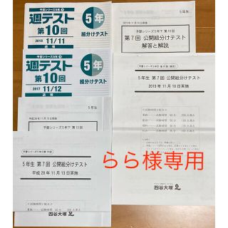 ★らら様専用★四谷大塚組分けテスト 5年11月 4年度分(2019〜2016年)(語学/参考書)