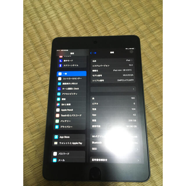 ipad mini5 256GB スペースグレイ　美品 9