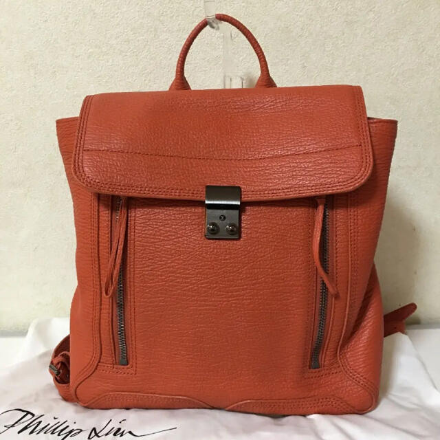 3.1 Phillip Lim(スリーワンフィリップリム)の【美品】3.1 Phillip lim／パシュリバックパックPersimmon レディースのバッグ(リュック/バックパック)の商品写真