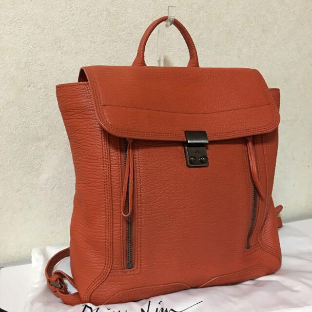 3.1 Phillip Lim(スリーワンフィリップリム)の【美品】3.1 Phillip lim／パシュリバックパックPersimmon レディースのバッグ(リュック/バックパック)の商品写真