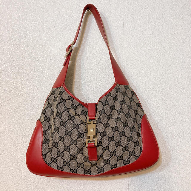 Gucci(グッチ)のGUCCI ジャッキーライン　ショルダーバッグ　赤 レディースのバッグ(ショルダーバッグ)の商品写真