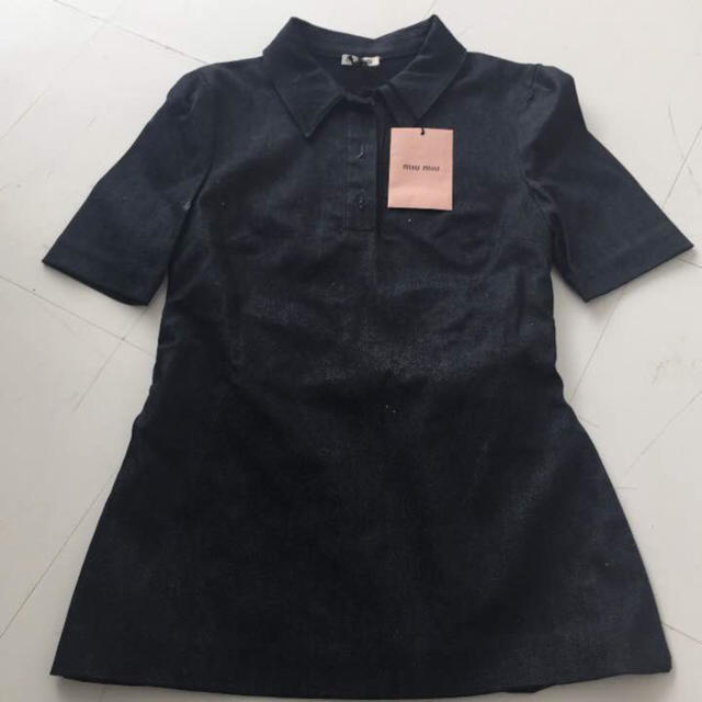 MIU MIU - 【値下げ】新品タグ付き miumiu デニムトップスの通販 MIU MIU - 【値下げ】新品タグ付き miumiu デニムトップスの通販