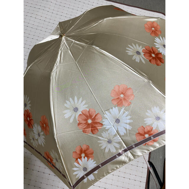 【未使用品】ランバンコレクション 花柄レース 晴雨兼用 ショート傘 ベージュ 未使用品】ランバンコレクション 花柄レース 晴雨兼用 ショート