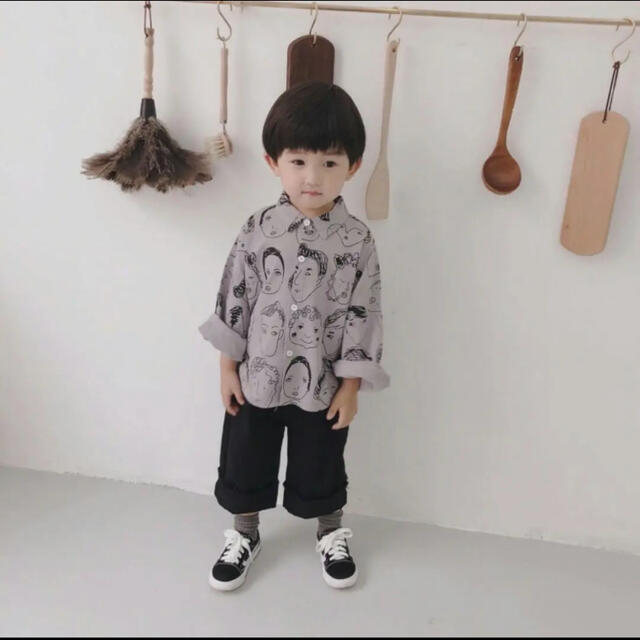 oooo!様専用　顔シャツ&ネクストサロペット110 キッズ/ベビー/マタニティのキッズ服男の子用(90cm~)(Tシャツ/カットソー)の商品写真