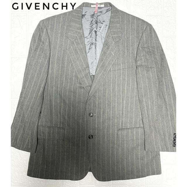 高級 GIVENCHY テーラードジャケット ブレザー ストライプ ウール