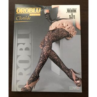 ウォルフォード(Wolford)の未使用 OROBLU 柄ストッキング/タイツ グレー イタリア製(タイツ/ストッキング)