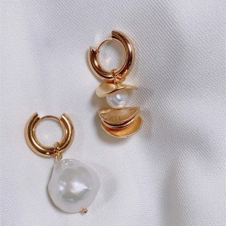 淡水パール　18kgp ☺︎ ピアス(ピアス)