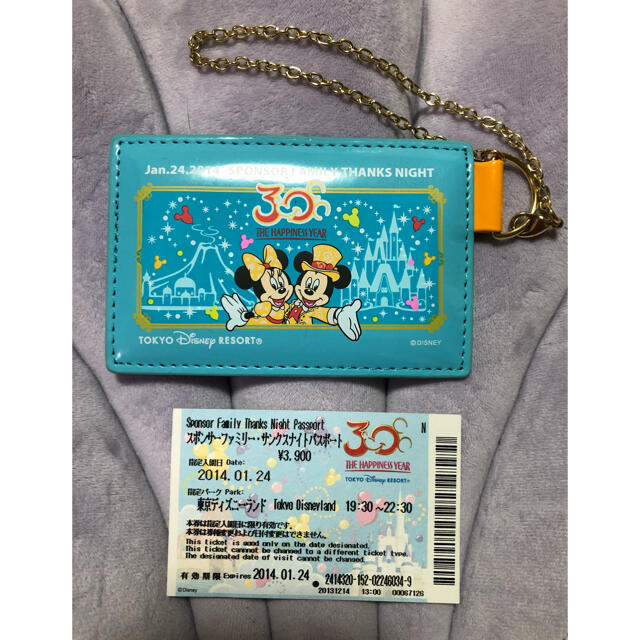 TDL スポンサーファミリー・サンクスナイトパスポートケース　30周年