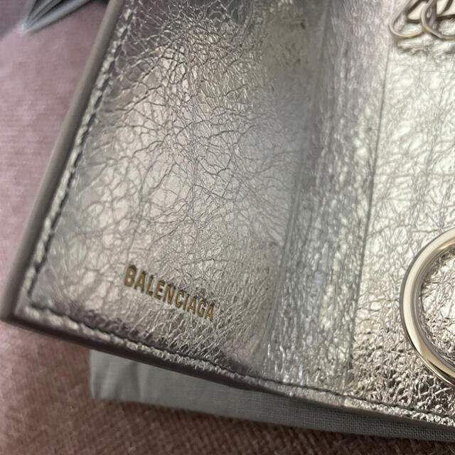 Balenciaga(バレンシアガ)の新品 バレンシアガ BALENCIAGA key case キーケース シルバー レディースのファッション小物(キーケース)の商品写真