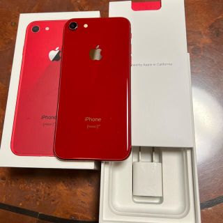 アップル(Apple)のiphone8 SIMフリー　レッド(スマートフォン本体)