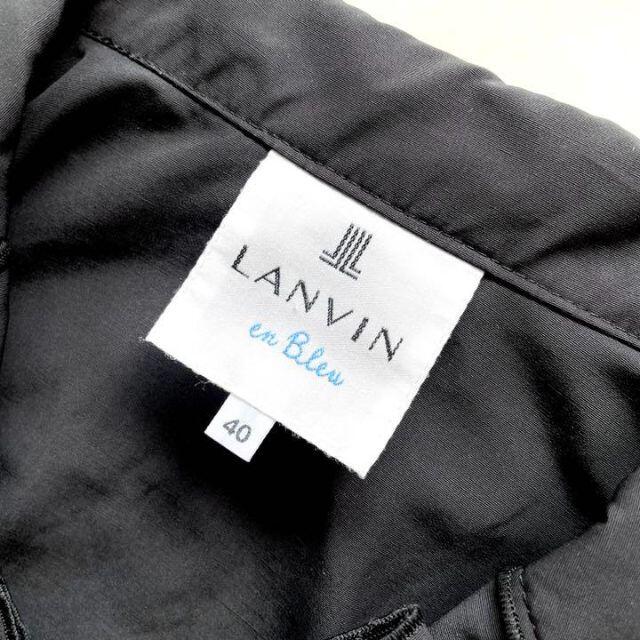 LANVIN en Bleu(ランバンオンブルー)の美品＊ランバンオンブルー ドレス トレンチコート ブラック サイズ40 黒 レディースのジャケット/アウター(トレンチコート)の商品写真