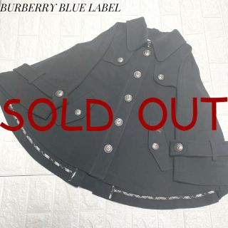 バーバリーブルーレーベル(BURBERRY BLUE LABEL)のレア BURBERRY BLUE LABEL ポンチョ ケープ  ホース ウール(ポンチョ)