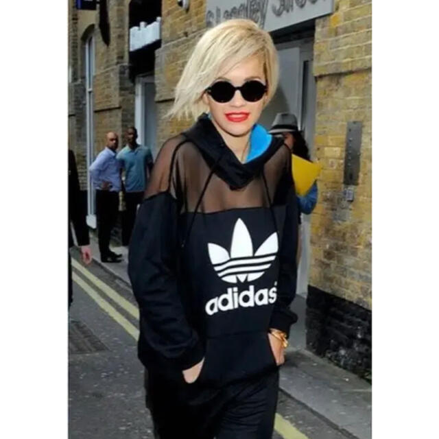 adidas(アディダス)のアディダス×Rita Ora コラボ　トレフォイル　パーカー　メッシュ レディースのトップス(パーカー)の商品写真