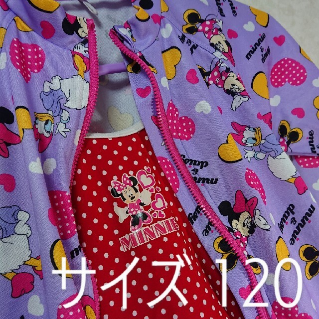 Disney(ディズニー)の【女の子120】ミニー♥️ラッシュガード キッズ/ベビー/マタニティのキッズ服女の子用(90cm~)(水着)の商品写真