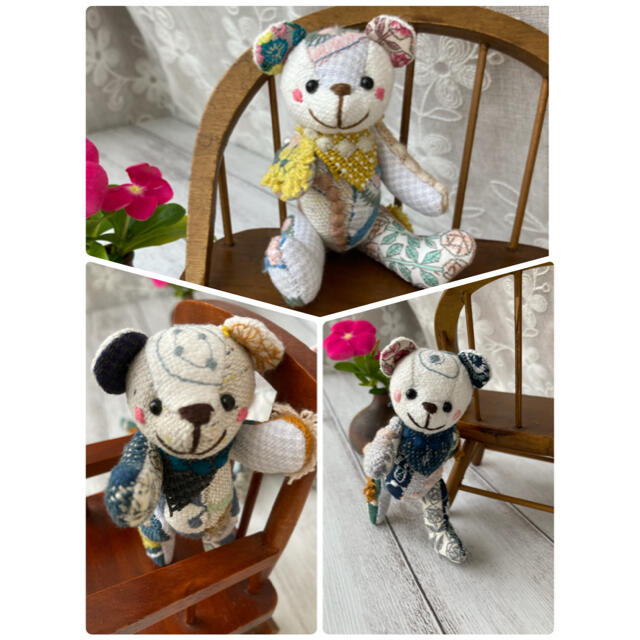 mina perhonen(ミナペルホネン)のmiu様専用☆ミナペルホネン☆ハンドメイド☆ミニクマちゃん達 ハンドメイドのぬいぐるみ/人形(ぬいぐるみ)の商品写真