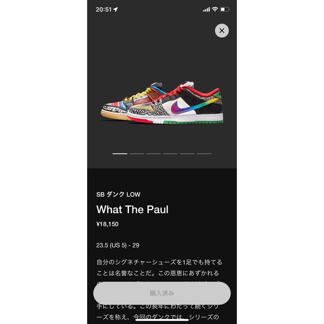 NIKE(ナイキ)の26.5cm NIKE SB DUNK LOW "WHAT THE P-ROD" メンズの靴/シューズ(スニーカー)の商品写真