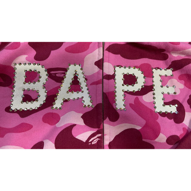 BAPE ピンクカモスワロパーカー