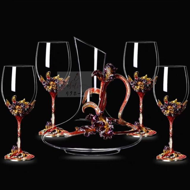 グラス/カップ高級ワイングラス ★シャンパン グラス 5点セット