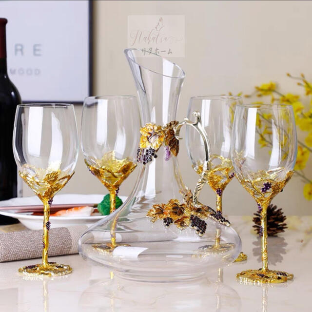 高級ワイングラス ★シャンパン グラス 5点セットグラス/カップ