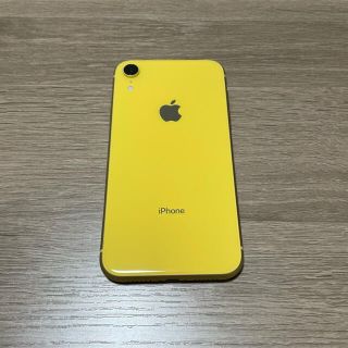 アイフォーン(iPhone)の【美品】iPhone XR Yellow 128 GB Softbank(スマートフォン本体)