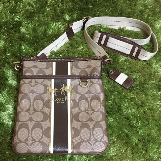 2021年最新入荷 コーチ COACH ショルダーバッグ ショルダーバッグ 即納・正規品 2way インディゴ シグネチャー ショルダーバッグ コーチ 極美品◎COACH ショルダーバッグ