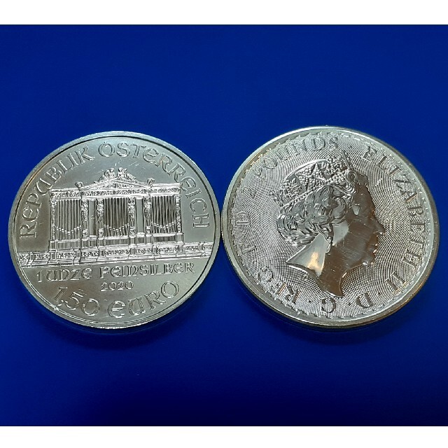 イギリス、オーストリア、1オンス純銀貨の通販 by H.T.'s shop｜ラクマ 再入荷低価