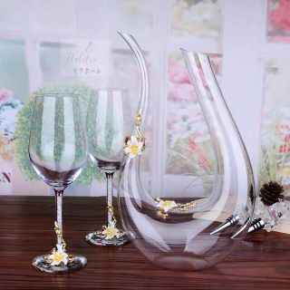 高級ワイングラス ペア☆ シャンパングラス 酒器5点セット キラキラ ... 高級ワイングラス ペア★レア シャンパン グラス
