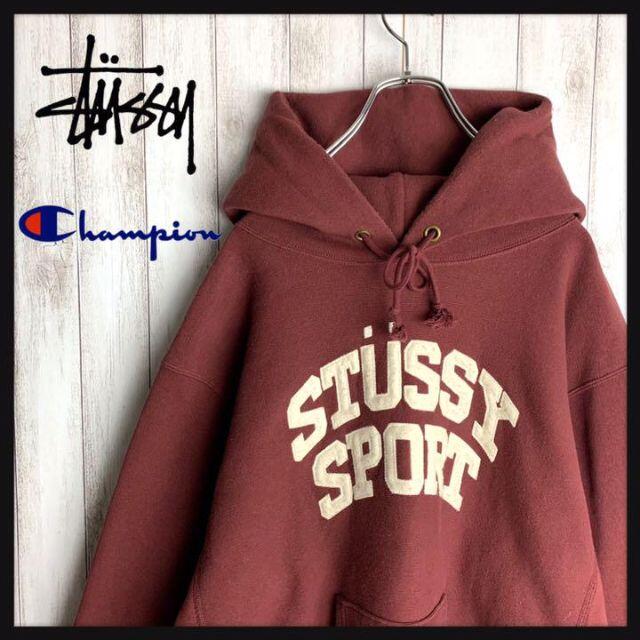 STUSSY   限定コラボステューシーセンターロゴ パーカー 入手