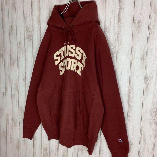 STUSSY - 【限定コラボ】ステューシー☆センターロゴ パーカー 入手