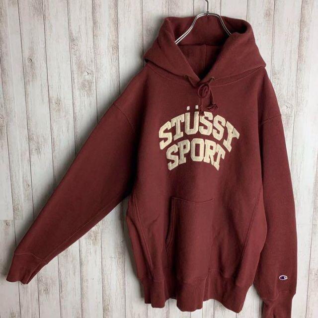 STUSSY - 【限定コラボ】ステューシー☆センターロゴ パーカー 入手
