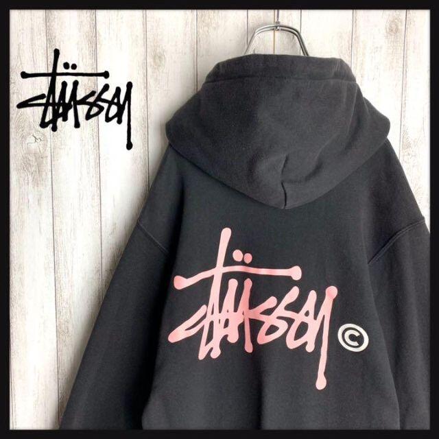 STUSSY - 【即完売モデル】ステューシー ☆バックプリント パーカー 定番デザイン 人気の通販 by 古着屋chay's shop