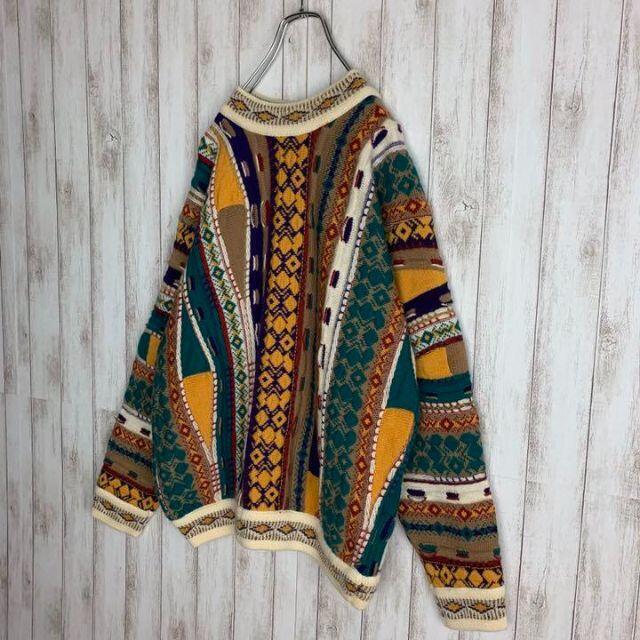 ブランド COOGI オシャレ 即完売 レアの通販 by 古着屋chay's shop｜クージーならラクマ - クージー☆総柄 ニット 3Dニット グリーン - blaskogabyggd.is