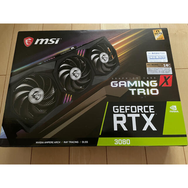 PCパーツMSI GeForce RTX 3080 GAMING X TRIO 非LHR