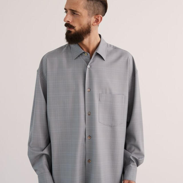 COMOLI(コモリ)のリドム　Super130s CHECK SHIRT  lidnm サイズM   メンズのトップス(シャツ)の商品写真