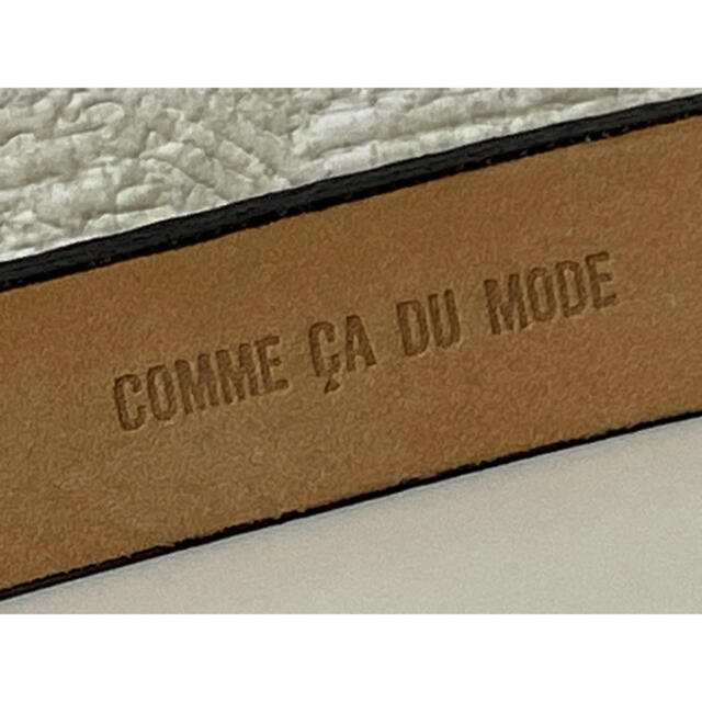 COMME CA DU MODE(コムサデモード)のCOMME CA DU MODE パイソンベルト 蛇 へび ヘビ スネーク 黒 レディースのファッション小物(ベルト)の商品写真