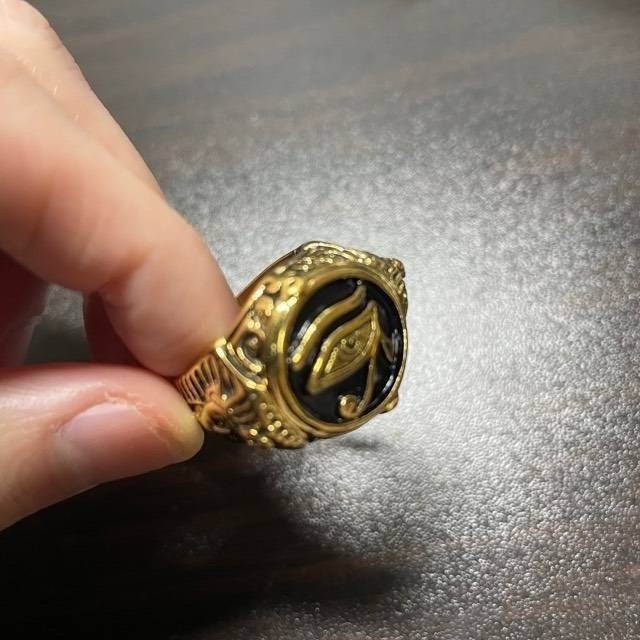 【SALE】リング　指輪　メンズ　エジプト　ホルスの目　20号 レディースのアクセサリー(リング(指輪))の商品写真