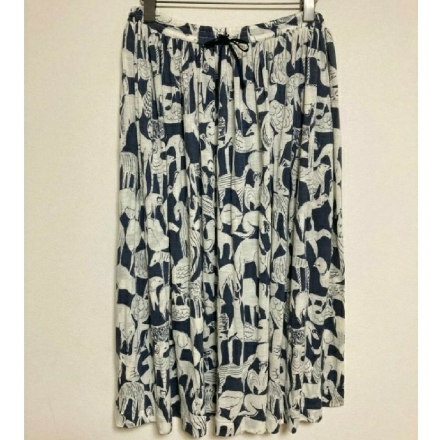 mina perhonen(ミナペルホネン)のミナペルホネン life puzzle ゴムギャザースカート レディースのスカート(ロングスカート)の商品写真