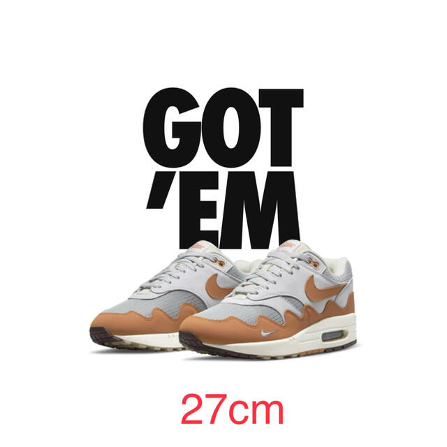 NIKE × patta  AIRMAX1 27.0   Monarch