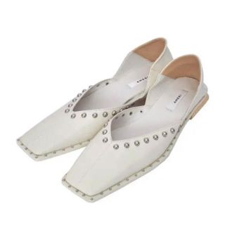 アメリヴィンテージ(Ameri VINTAGE)のAMERI VINTAGE  STUDS WOOD HEEL BABOOSH(ハイヒール/パンプス)